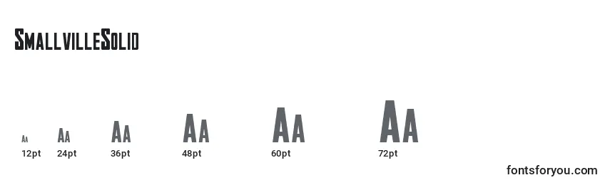 SmallvilleSolid Font Sizes