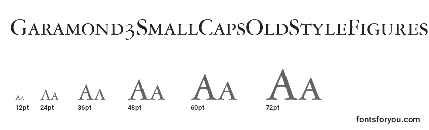 Размеры шрифта Garamond3SmallCapsOldStyleFigures
