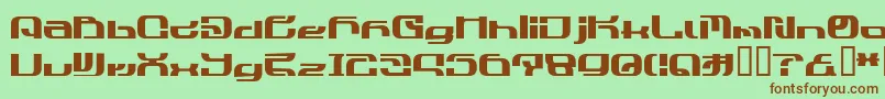 Cobra3Al Font – Brown Fonts on Green Background