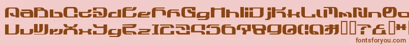 Cobra3Al Font – Brown Fonts on Pink Background