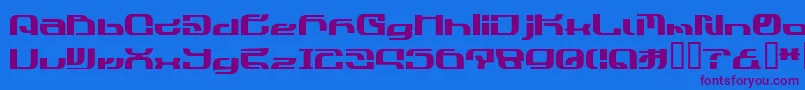 Cobra3Al Font – Purple Fonts on Blue Background