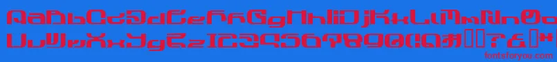 Cobra3Al Font – Red Fonts on Blue Background