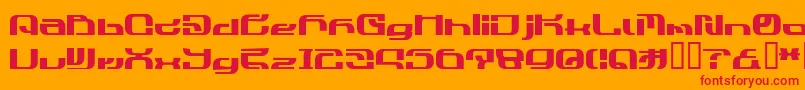 フォントCobra3Al – オレンジの背景に赤い文字