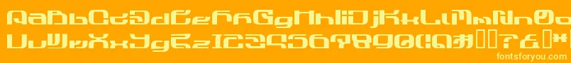 Cobra3Al Font – Yellow Fonts on Orange Background