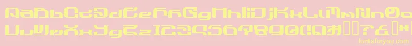 Cobra3Al Font – Yellow Fonts on Pink Background