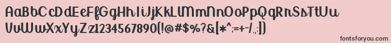 BmdUptownMarketUpright Font – Black Fonts on Pink Background