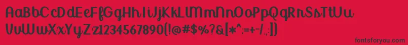 BmdUptownMarketUpright Font – Black Fonts on Red Background