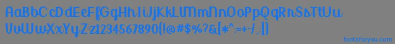 BmdUptownMarketUpright Font – Blue Fonts on Gray Background