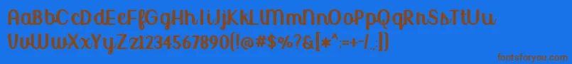 Шрифт BmdUptownMarketUpright – коричневые шрифты на синем фоне