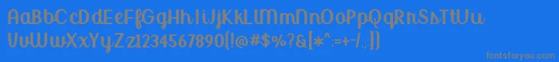 Weitere Informationen zur BmdUptownMarketUpright-Schriftart BmdUptownMarketUpright-Schriftart – Graue Schriften auf blauem Hintergrund