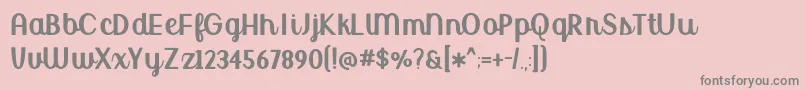 BmdUptownMarketUpright Font – Gray Fonts on Pink Background