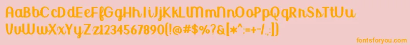 BmdUptownMarketUpright Font – Orange Fonts on Pink Background