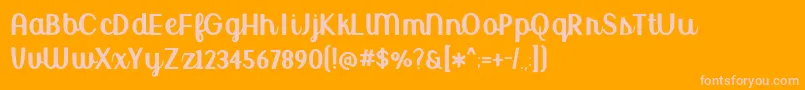 BmdUptownMarketUpright Font – Pink Fonts on Orange Background