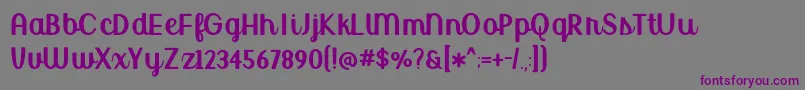 BmdUptownMarketUpright Font – Purple Fonts on Gray Background