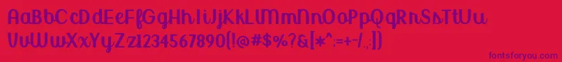 Подробнее о шрифте BmdUptownMarketUpright Шрифт BmdUptownMarketUpright – фиолетовые шрифты на красном фоне
