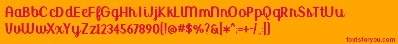 BmdUptownMarketUpright Font – Red Fonts on Orange Background