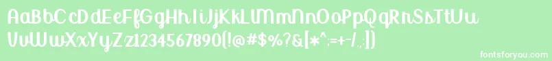 BmdUptownMarketUpright Font – White Fonts on Green Background