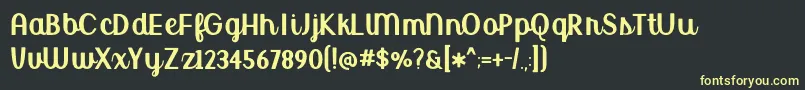 BmdUptownMarketUpright Font – Yellow Fonts on Black Background