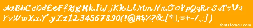 ChiffonBows Font – White Fonts on Orange Background