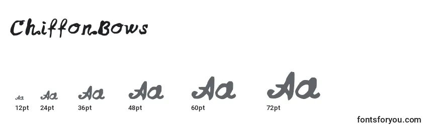ChiffonBows Font Sizes