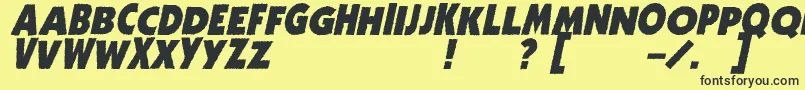 ZhukovZippoItalic Font – Black Fonts on Yellow Background