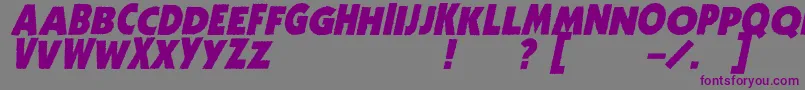 ZhukovZippoItalic Font – Purple Fonts on Gray Background