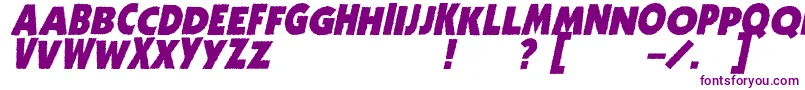 ZhukovZippoItalic Font – Purple Fonts on White Background