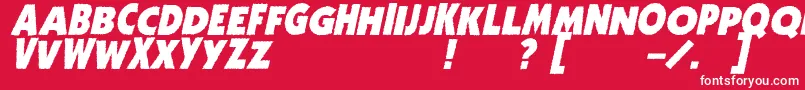 ZhukovZippoItalic Font – White Fonts on Red Background