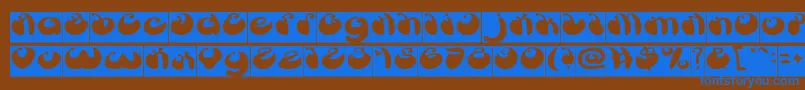ButterflyInverse Font – Blue Fonts on Brown Background