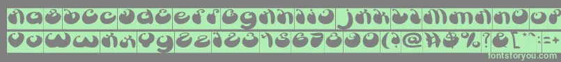 ButterflyInverse Font – Green Fonts on Gray Background