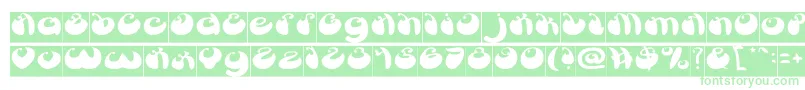 ButterflyInverse Font – Green Fonts on White Background