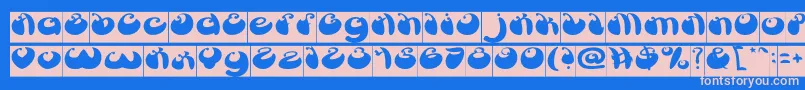 ButterflyInverse Font – Pink Fonts on Blue Background