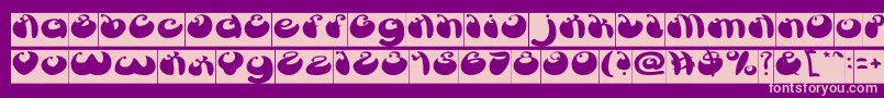 ButterflyInverse Font – Pink Fonts on Purple Background