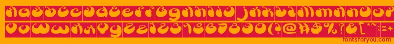ButterflyInverse Font – Red Fonts on Orange Background