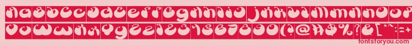 ButterflyInverse Font – Red Fonts on Pink Background
