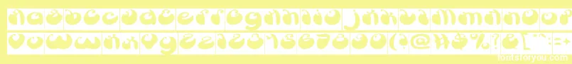 ButterflyInverse Font – White Fonts on Yellow Background