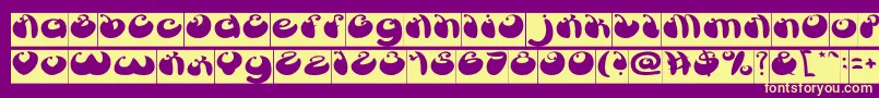ButterflyInverse Font – Yellow Fonts on Purple Background