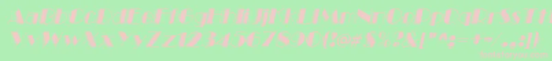 MarqueeengravedItalic Font – Pink Fonts on Green Background