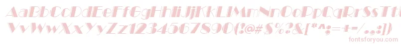 MarqueeengravedItalic Font – Pink Fonts on White Background
