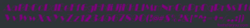 Шрифт MarqueeengravedItalic – фиолетовые шрифты на чёрном фоне