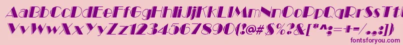 fuente MarqueeengravedItalic – Fuentes Moradas Sobre Fondo Rosa