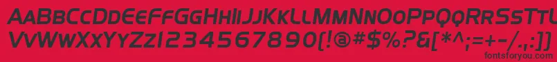 Sffourchescitalic Font – Black Fonts on Red Background