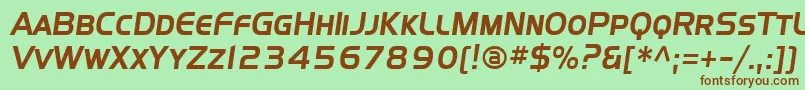 Sffourchescitalic Font – Brown Fonts on Green Background