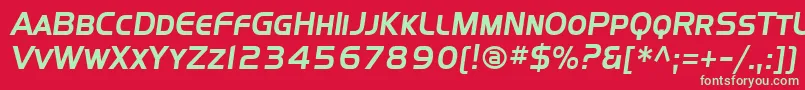 Sffourchescitalic Font – Green Fonts on Red Background