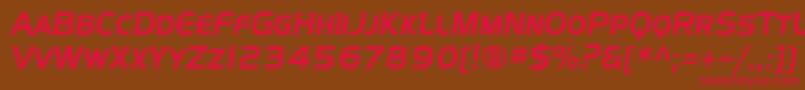 Sffourchescitalic Font – Red Fonts on Brown Background