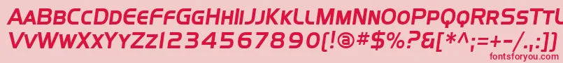 Sffourchescitalic Font – Red Fonts on Pink Background