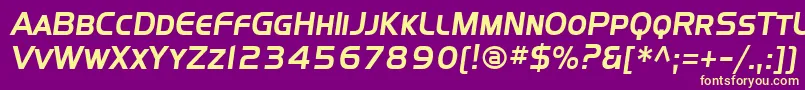 Sffourchescitalic Font – Yellow Fonts on Purple Background
