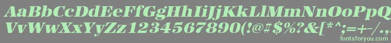 UrwantiquatultbolwidOblique Font – Green Fonts on Gray Background