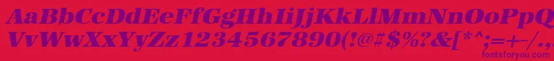 UrwantiquatultbolwidOblique Font – Purple Fonts on Red Background
