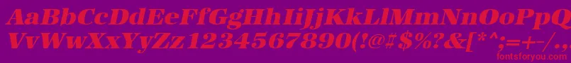 UrwantiquatultbolwidOblique Font – Red Fonts on Purple Background